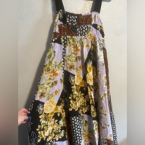 Maeve Anthropologie Patchwork Floral Maxi Dress Colorful Boho Women's M - Picture 9 of 14